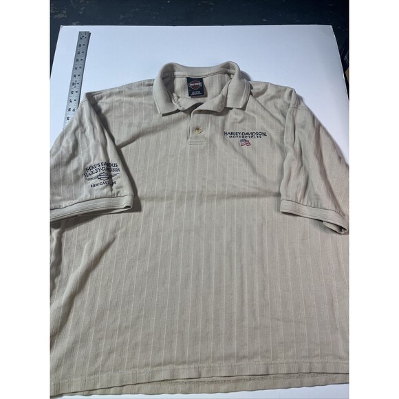 Vintage 90s Harley Davidson Motorcycles Embroidered Polo Shirt Mens Size 2XL - Picture 1 of 8